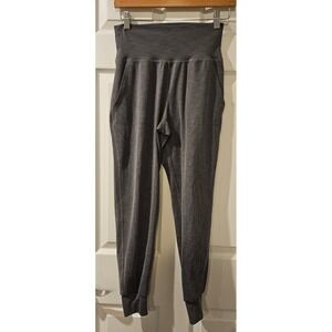 Beyond Yoga Heather Rib Midi Joggers Gray XS High Rise Stretch
